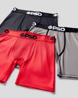 Cool Mesh 3 Pack – Red/Gray/Black